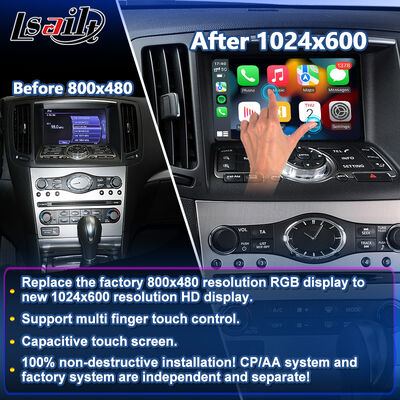 Lsailt Wireless Android Auto Multimedia Screen for 2007-2014 Infiniti G35 G37 G25 G37S G35x G25X G37X V36 CV36