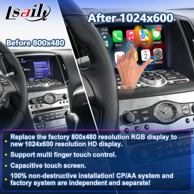Lsailt Wireless Android Auto Multimedia Carplay Screen for 2013-2016 Infiniti Q60 Q60S Q40