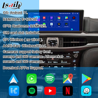 OEM Android Upgrade Module for LX570 Lexus RX GX LS NX ES Integration Wireless CarPlay, Android Auto, YouTube,NetFlix