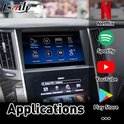 Lsailt 4GB CarPlay/Android Auto Interface with Android auto, YouTube, Netflix, Yandex for Infiniti 2016-now Q50 Q60