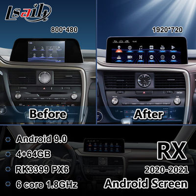 Lsailt 12.3 Inch Wireless Android Auto Carplay Multimedia Screen For Lexus RX RX350 RX450h