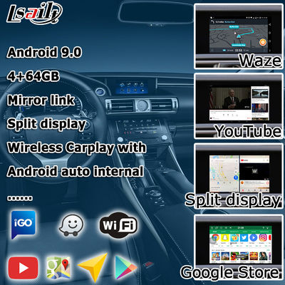 Android auto carplay box Lexus IS200t IS300h knob mouse control waze youtube Google play