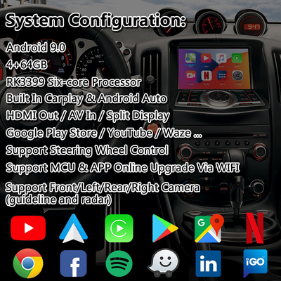 Lsailt 4 64GB Android Video Interface Multimedia Carplay For Nissan 370Z