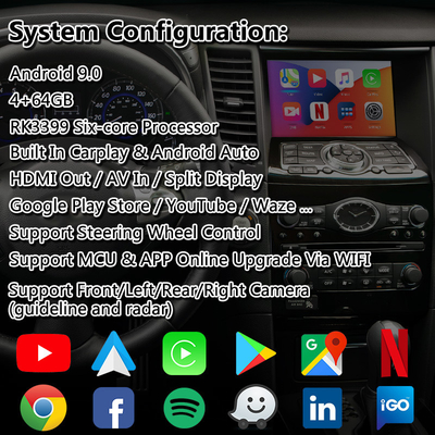 Lsailt Android Navigation Carplay Interface For 2008-2013 Year Infiniti FX35 / FX37