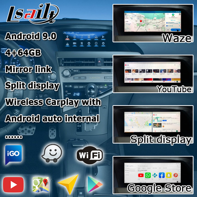 10.25 Inches Lexus Android Screen DSP Adjustment Lsailt For RX350 RX450h