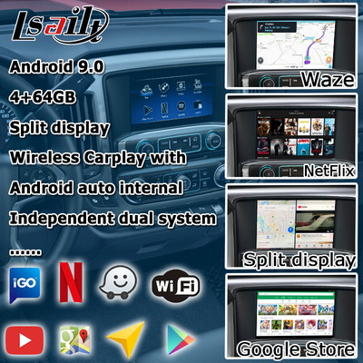 Android 9.0 4+64GB Carplay android auto Box Navigation Video Interface for Chevrolet Silverado