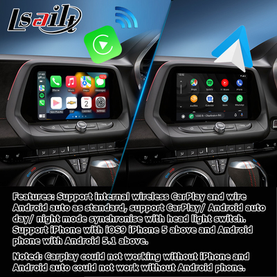 4+64GB Android Auto carplay Video Interface Voice Control For Chevrolet Camaro 2016-2019