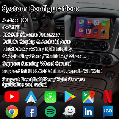 Lsailt Android Carplay Multimedia Video Interface for Chevrolet Suburban GMC Tahoe