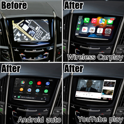 Wireless carplay Android auto navigation box video interface for Cadillac ATS video