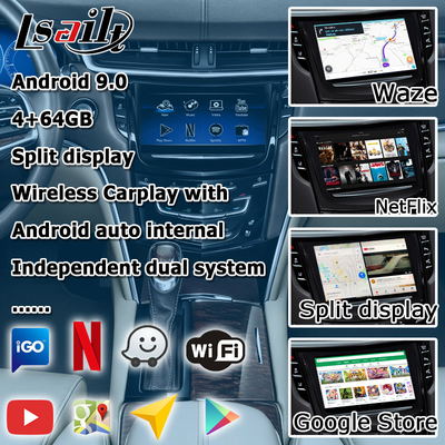 Multimedia Carplay Android auto navigation box video interface for Cadillac XTS video