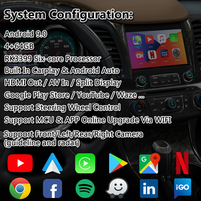 Chevrolet Car Video Interface , Android Multimedia Carplay For Impala / Suburban