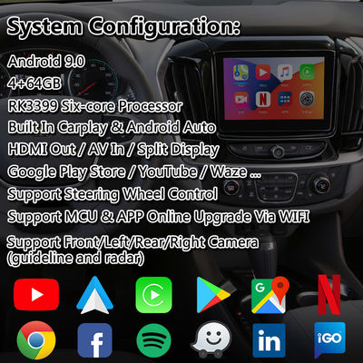 Chevrolet Traverse Android Carplay Multimedia Interface with GPS Navigation