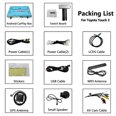 Toyota Car Navigation Box , Android Carplay Interface for Avalon Majesty Yaris Alphard Corolla