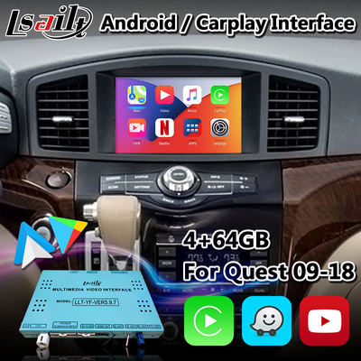 Android Multimedia Video Interface for Nissan Quest E52 With Carplay Youtube NetFlix Yandex