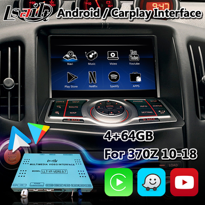 Lsailt Android Carplay Interface for Nissan 370Z With Youtube Waze NetFlix