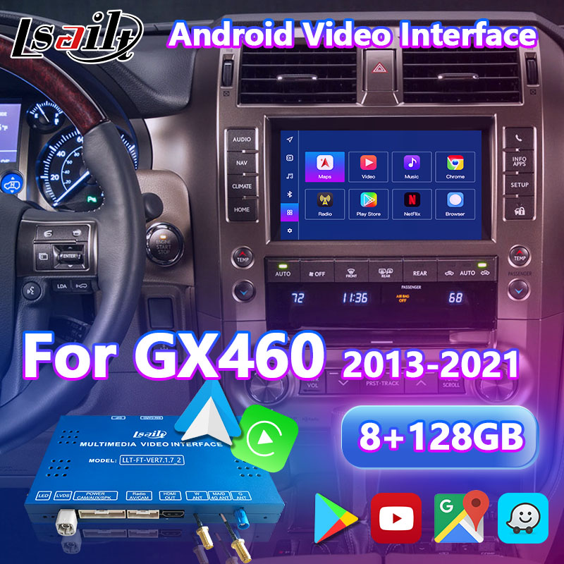 Interface Auto Lsailt Android Multimedia Video Interface for 2013-2021 Lexus GX 460 GX460