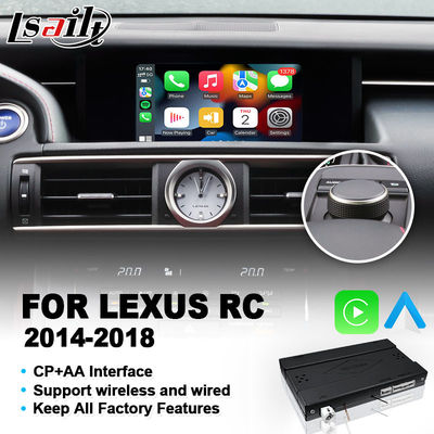 Lsailt Wireless Carplay Interface for Lexus RCF RC300 RC200t RC300h RC350 RC Knob Control 2014-2018 IS RX NX