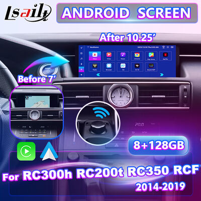 Lsailt Android Carplay Multimedia Interface Screen for 2014-2018 Lexus RC Knob RC300h RC350 RCF RC300 RC200t