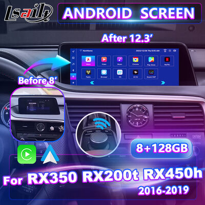Lsailt Android Carplay Multimedia Interface Screen for 2016-2019 Lexus RX Knob RX350 RX450h RX200t RX300