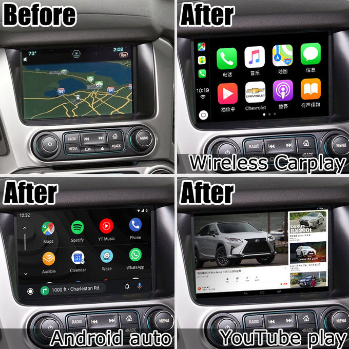 Chevrolet Tahoe Suburban wireless carplay interface box with androif